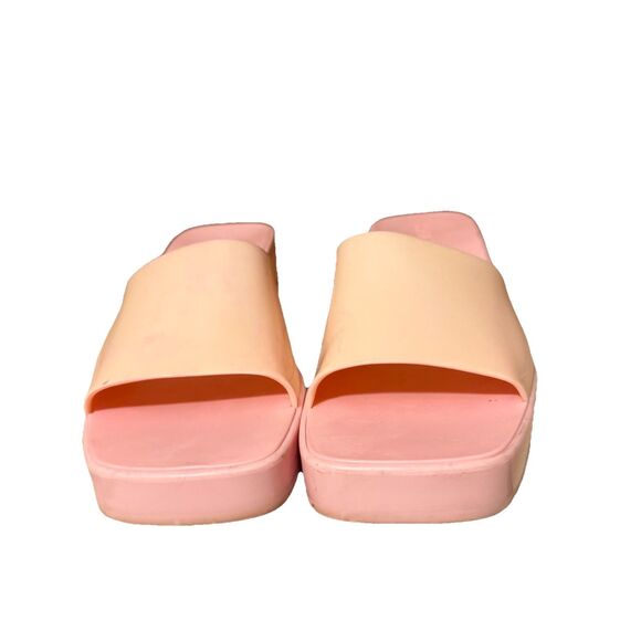 Steve Madden Harlin Women's Size 6 Pink Jelly Block Heels Slip On Sandals - Picture 2 of 5